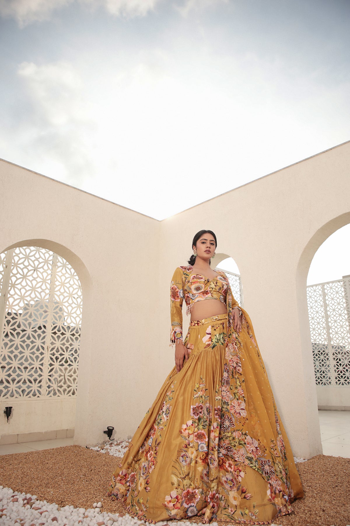 Mustard Yellow Lehenga Set