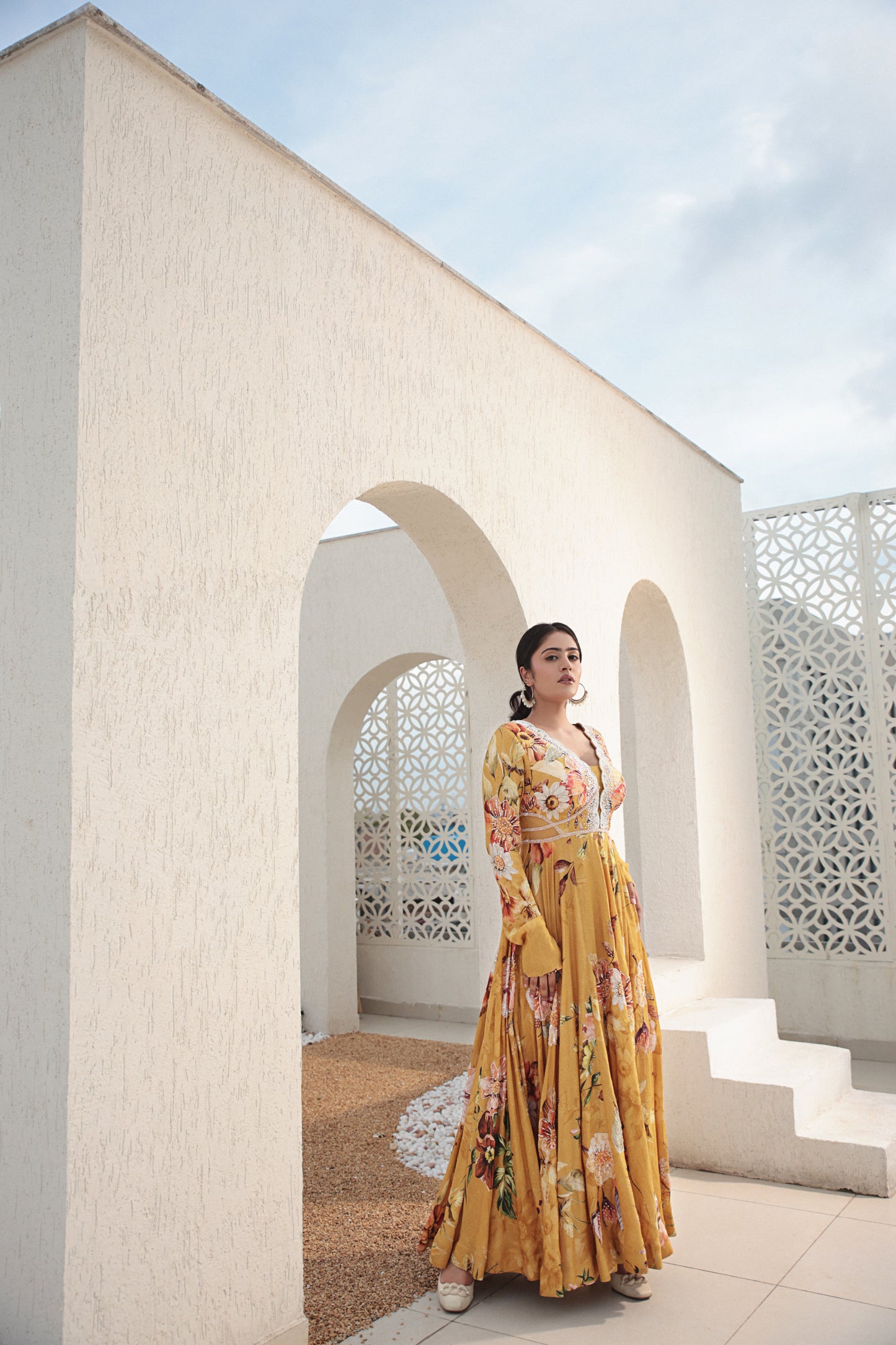 Mustard Yellow Anarkali
