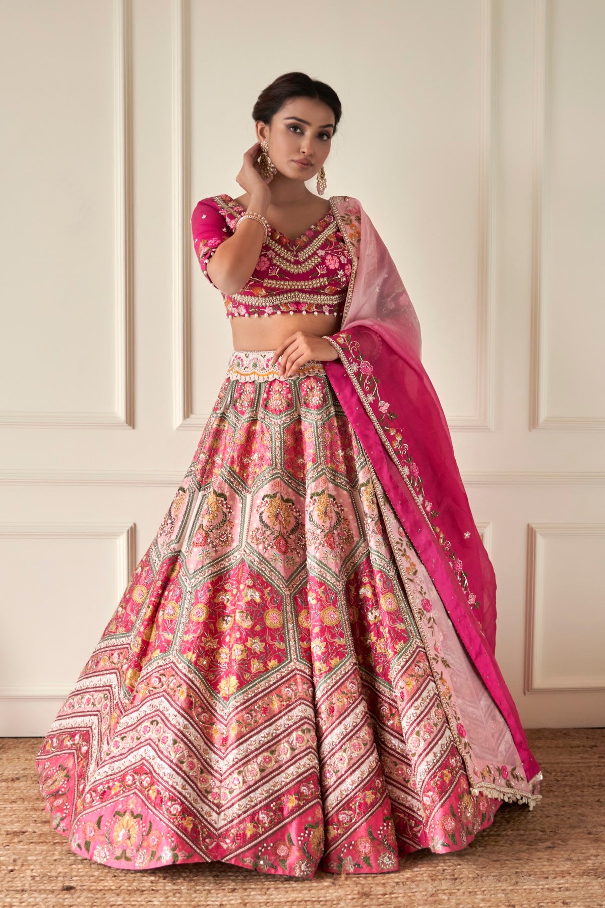 Fuschia Pink Lehenga Set