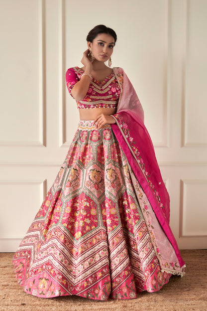 Fuschia Pink Lehenga Set
