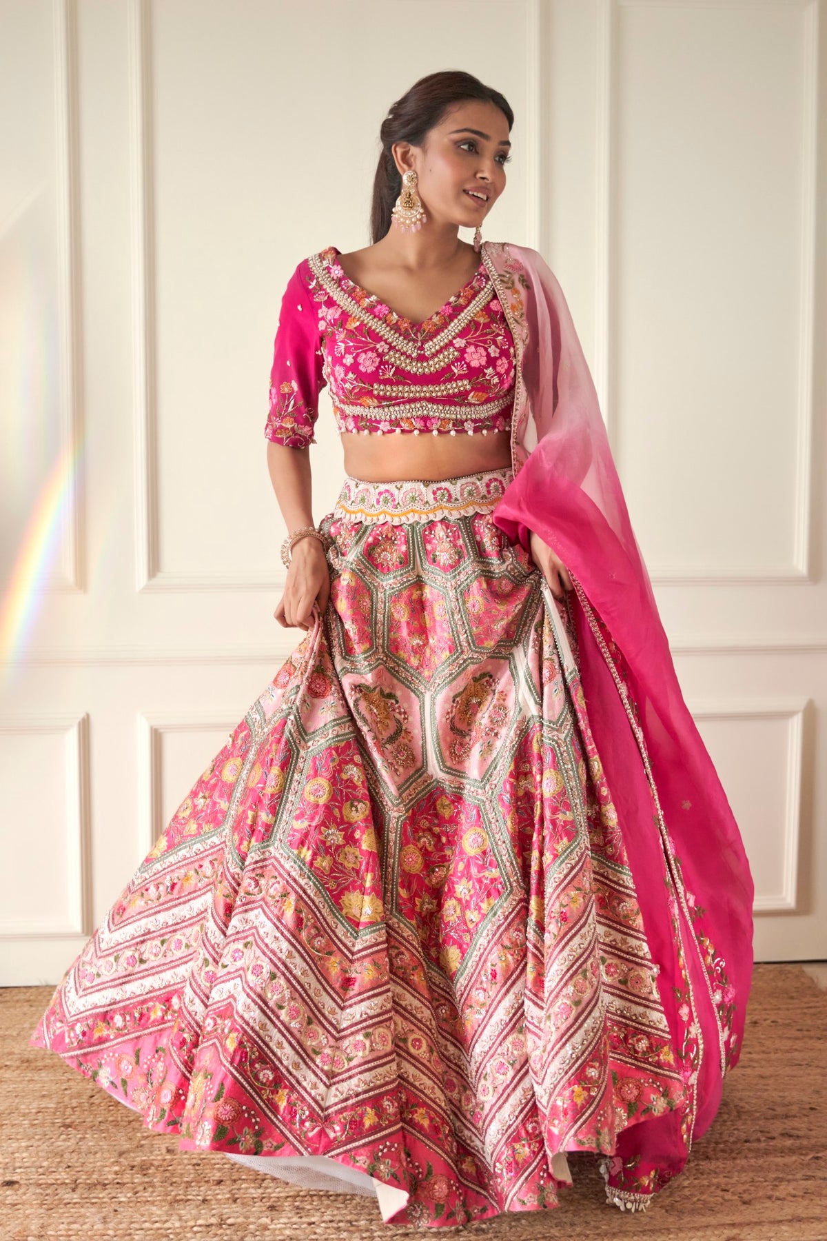 Fuschia Pink Lehenga Set