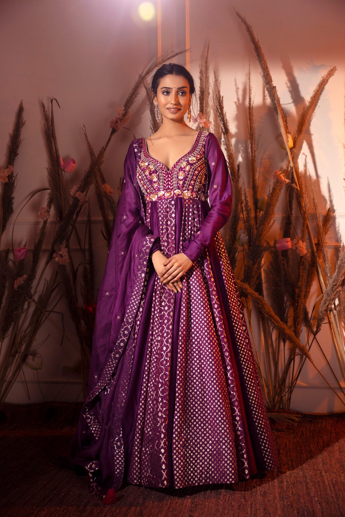 Purple Anarkali