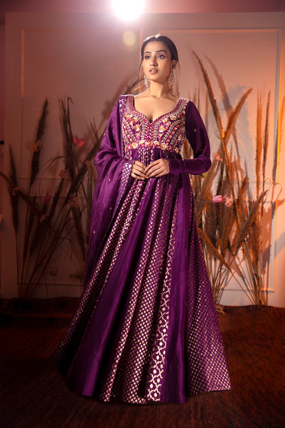 Purple Anarkali
