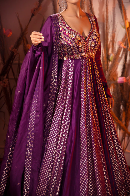 Purple Anarkali