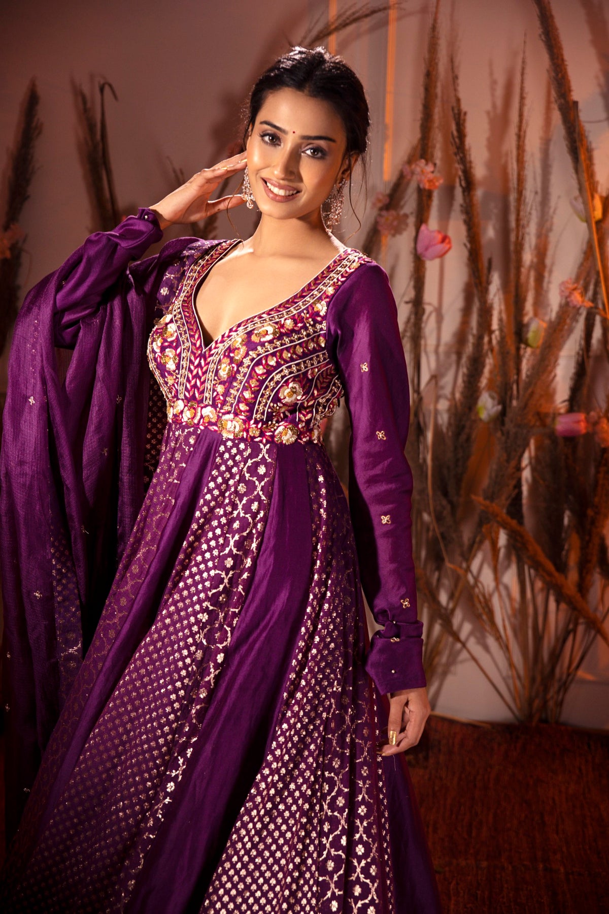 Purple Anarkali