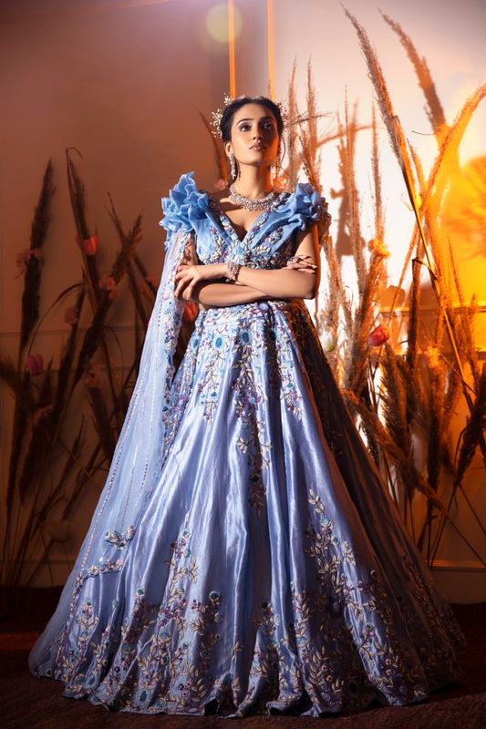 Ice Blue Lehenga Set