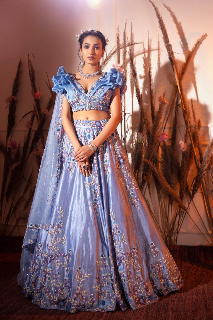 Ice Blue Lehenga Set