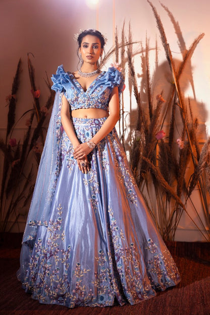 Ice Blue Lehenga Set