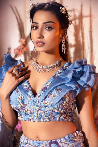 Ice Blue Lehenga Set