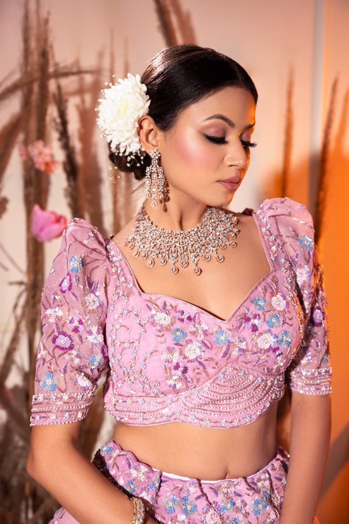 Ombre Pink Lehenga Set