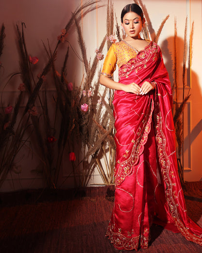 Red Saree