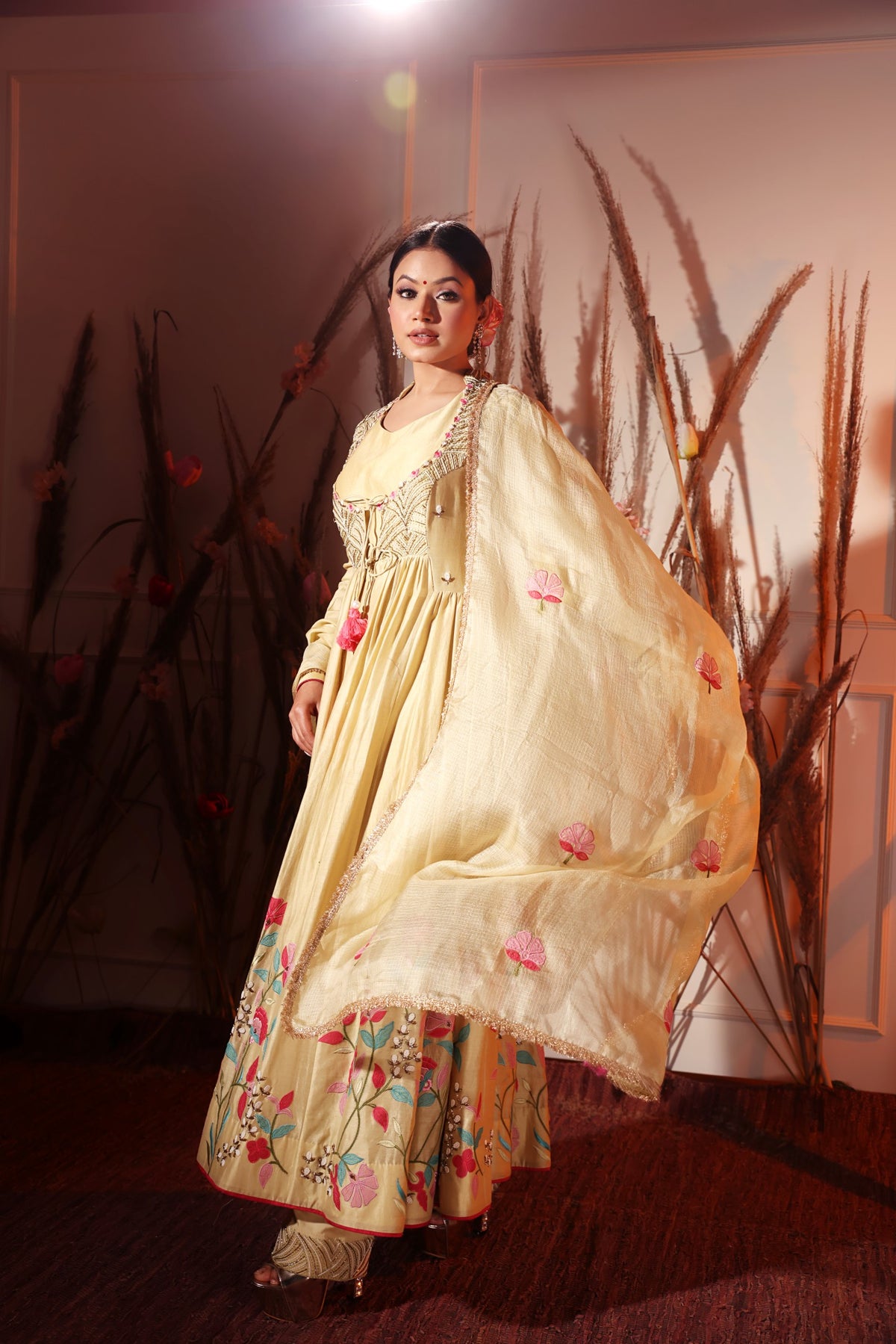 Yellow Anarkali Jacket