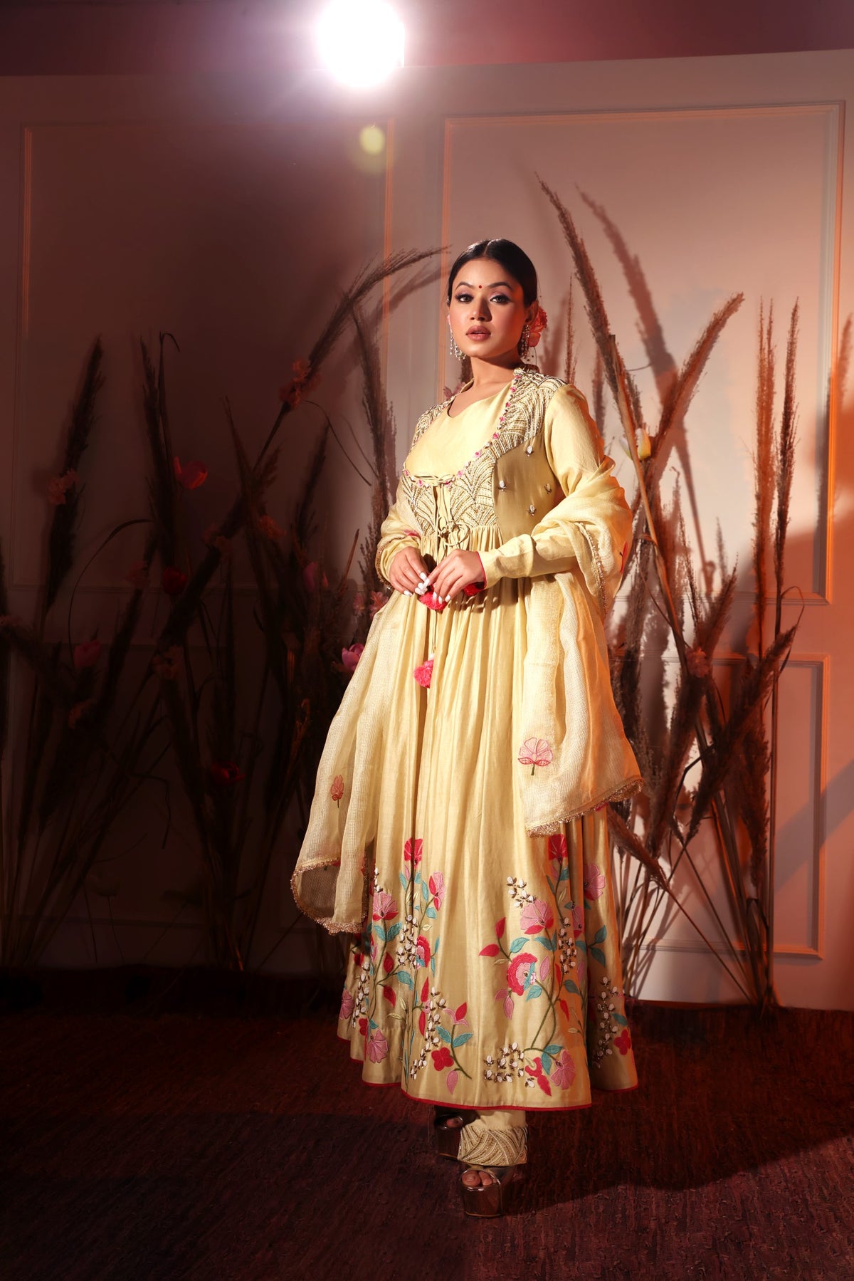Yellow Anarkali Jacket