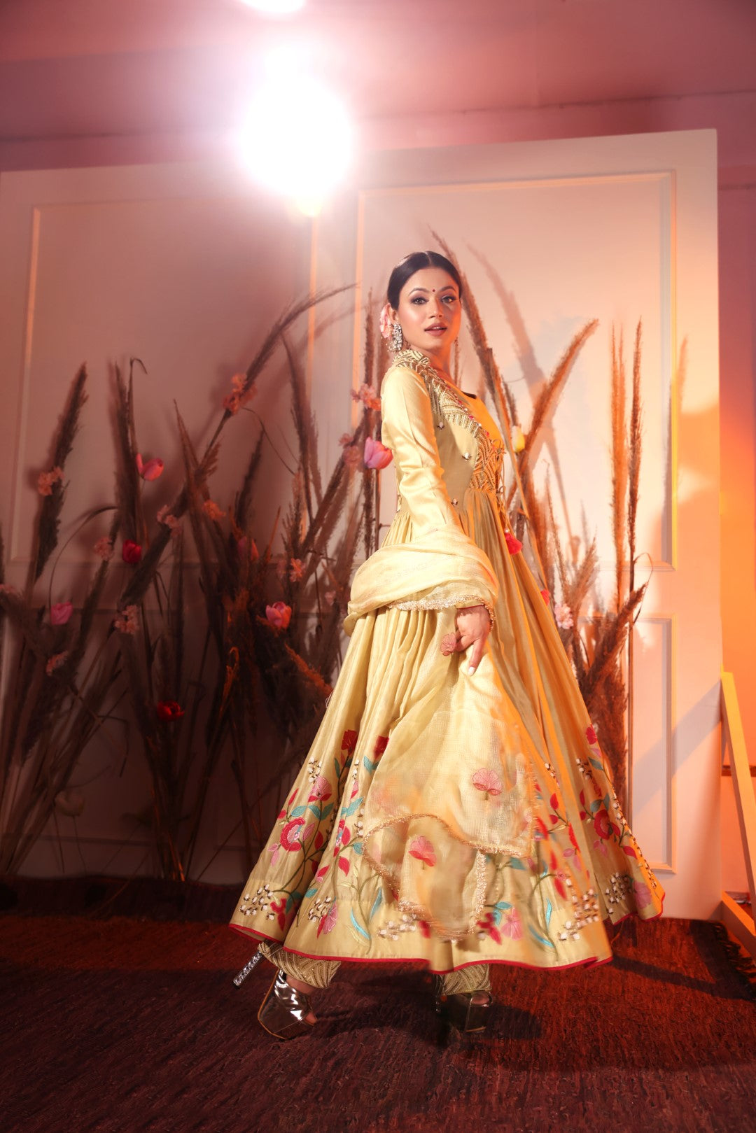Yellow Anarkali Jacket