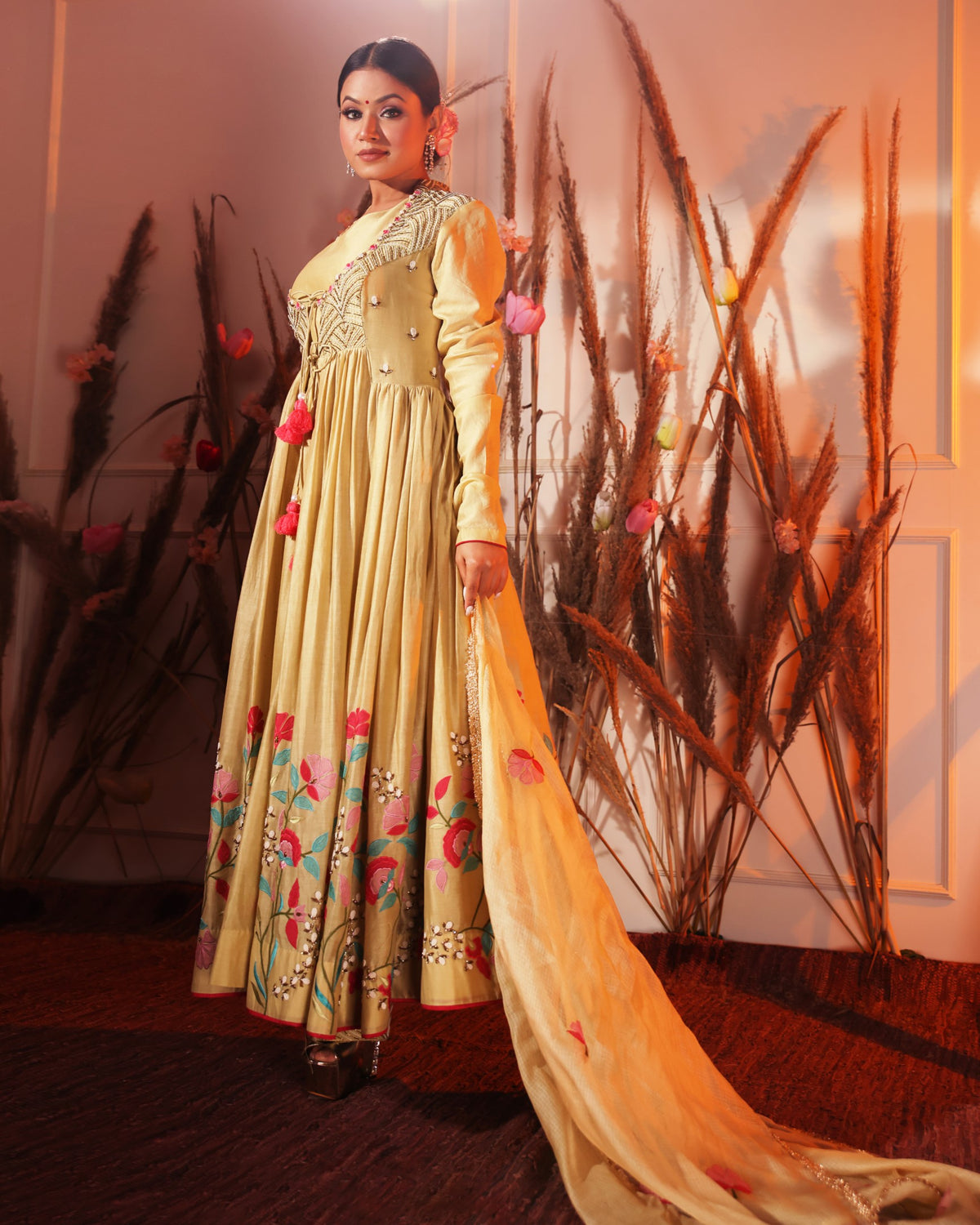 Yellow Anarkali Jacket