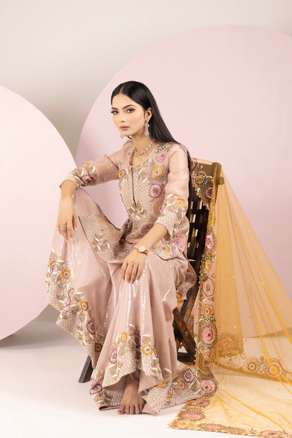 Beige Sharara Set
