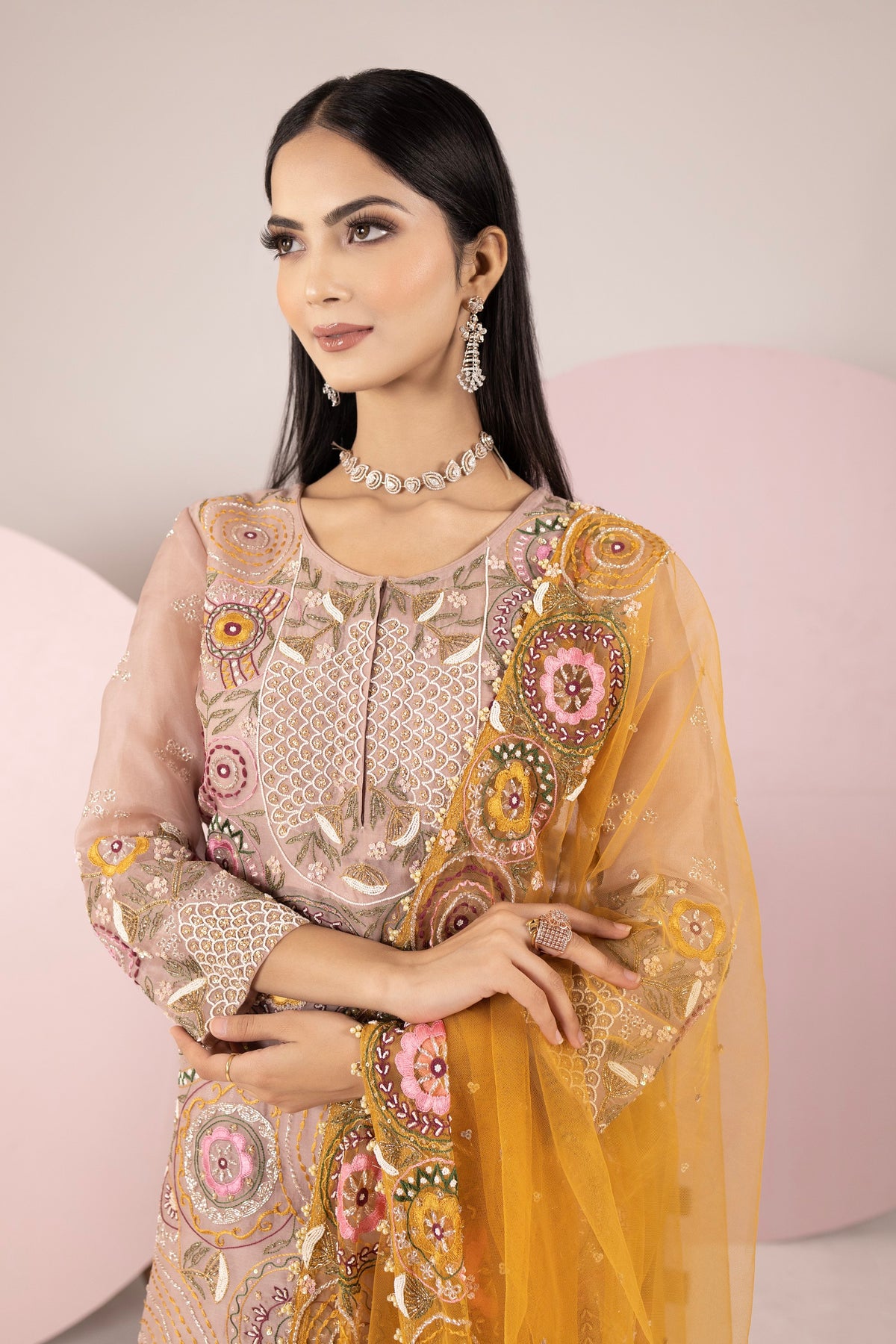 Beige Sharara Set