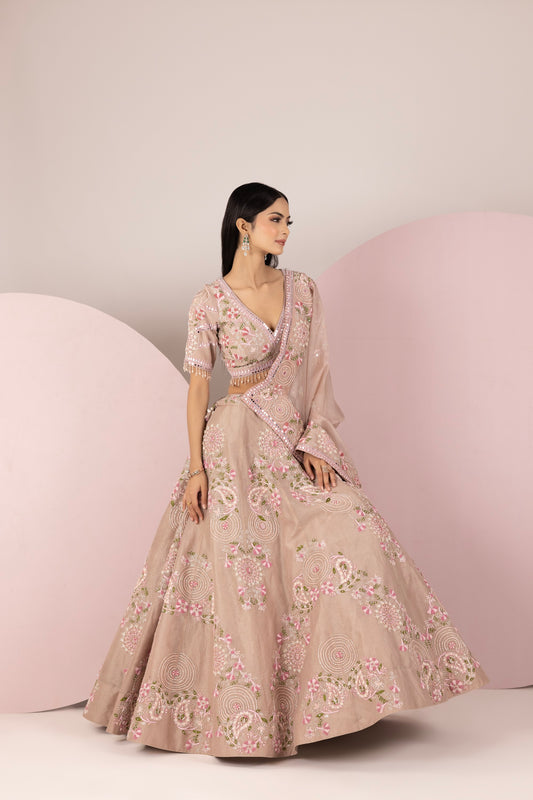 Pastel Pink Lehenga Set