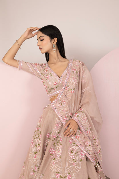 Pastel Pink Lehenga Set