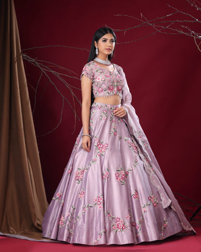 Lavendar lehenga set