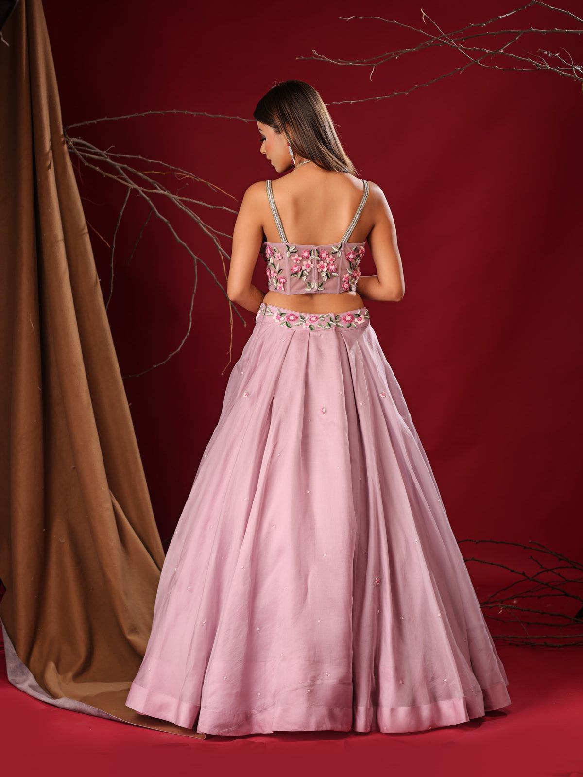Lilac lehenga set