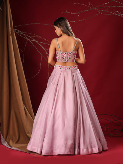 Lilac lehenga set