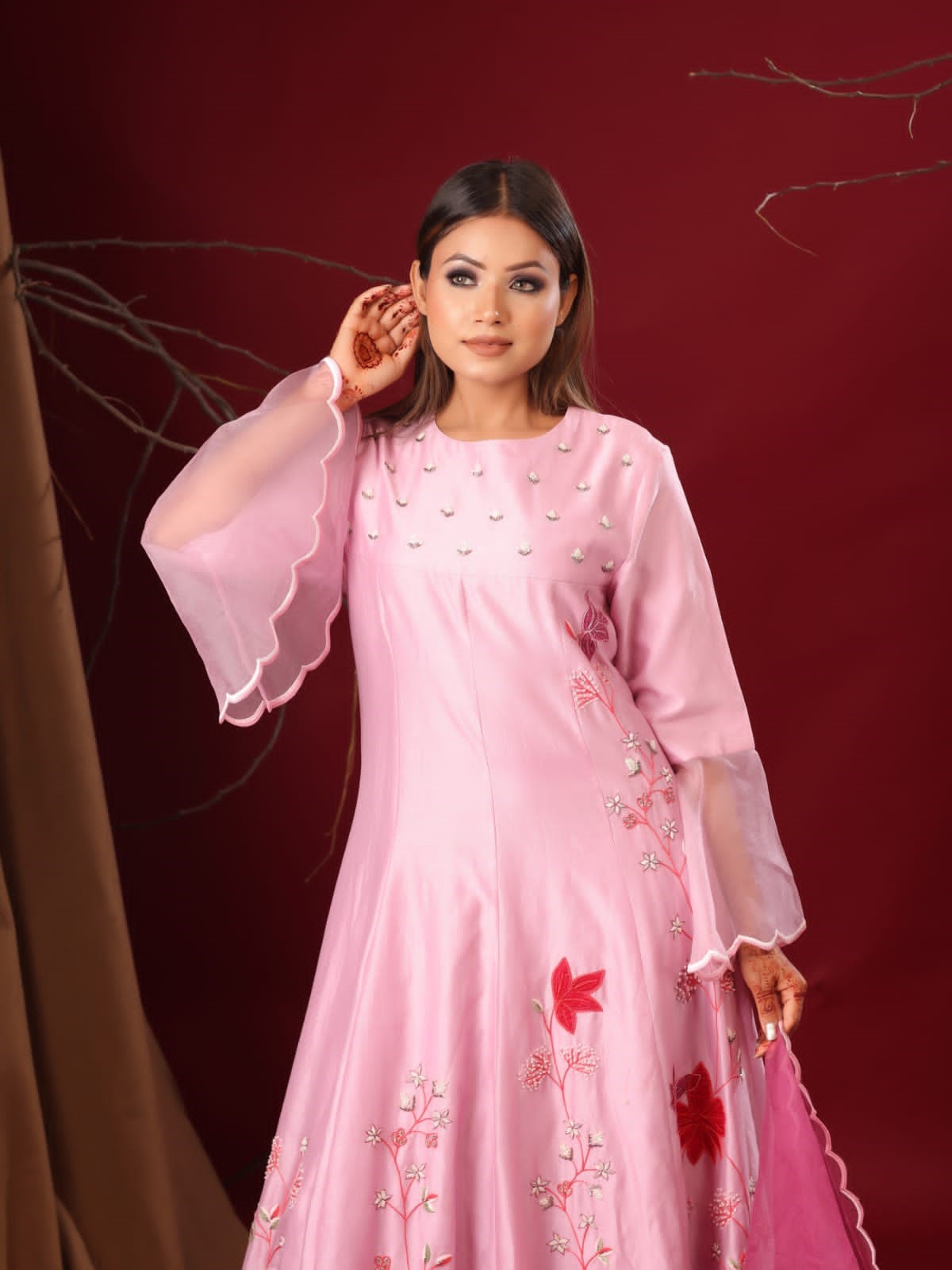Lilac anarkali