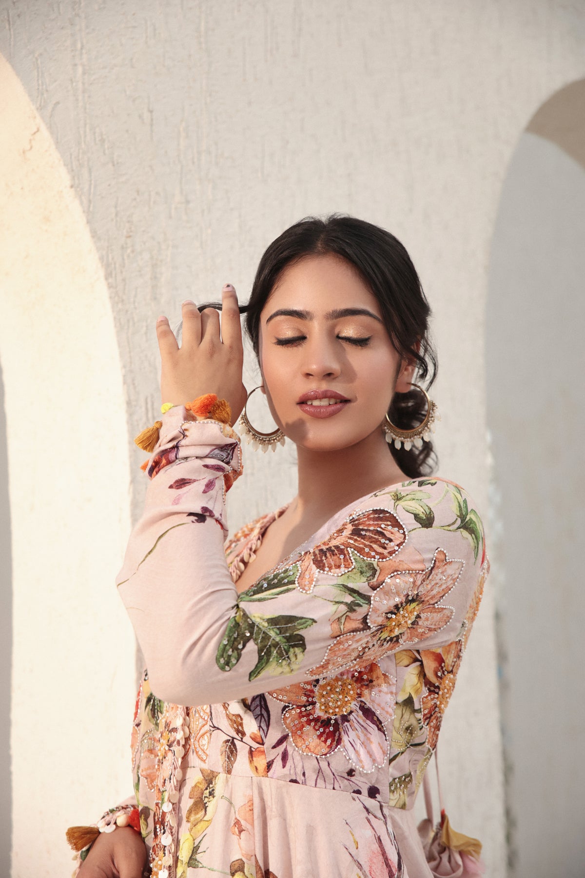 Pink Anarkali