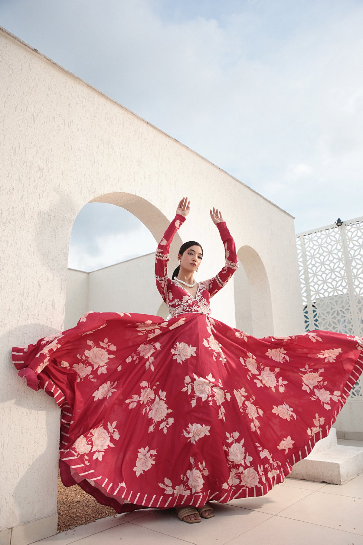 Red Anarkali