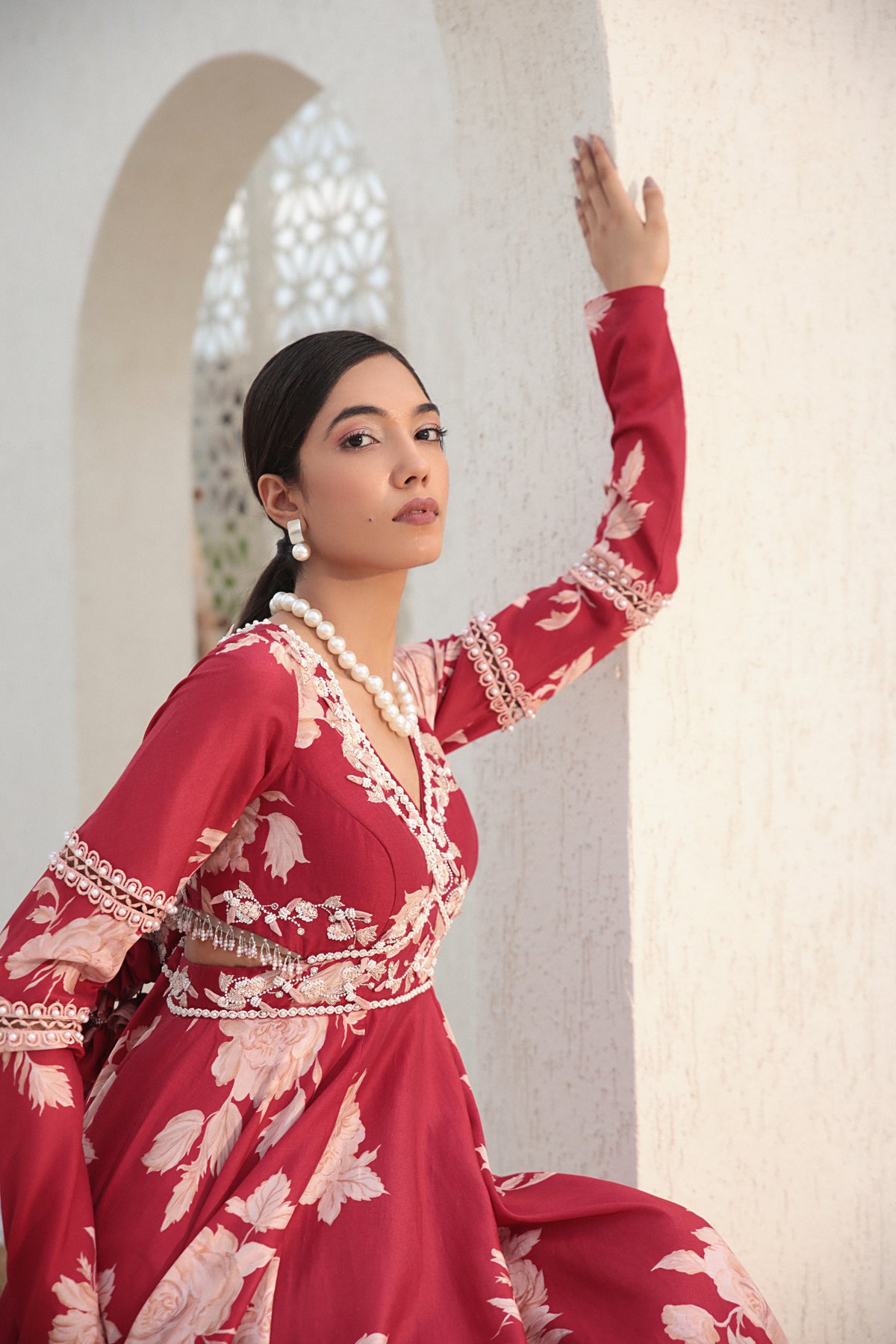 Red Anarkali