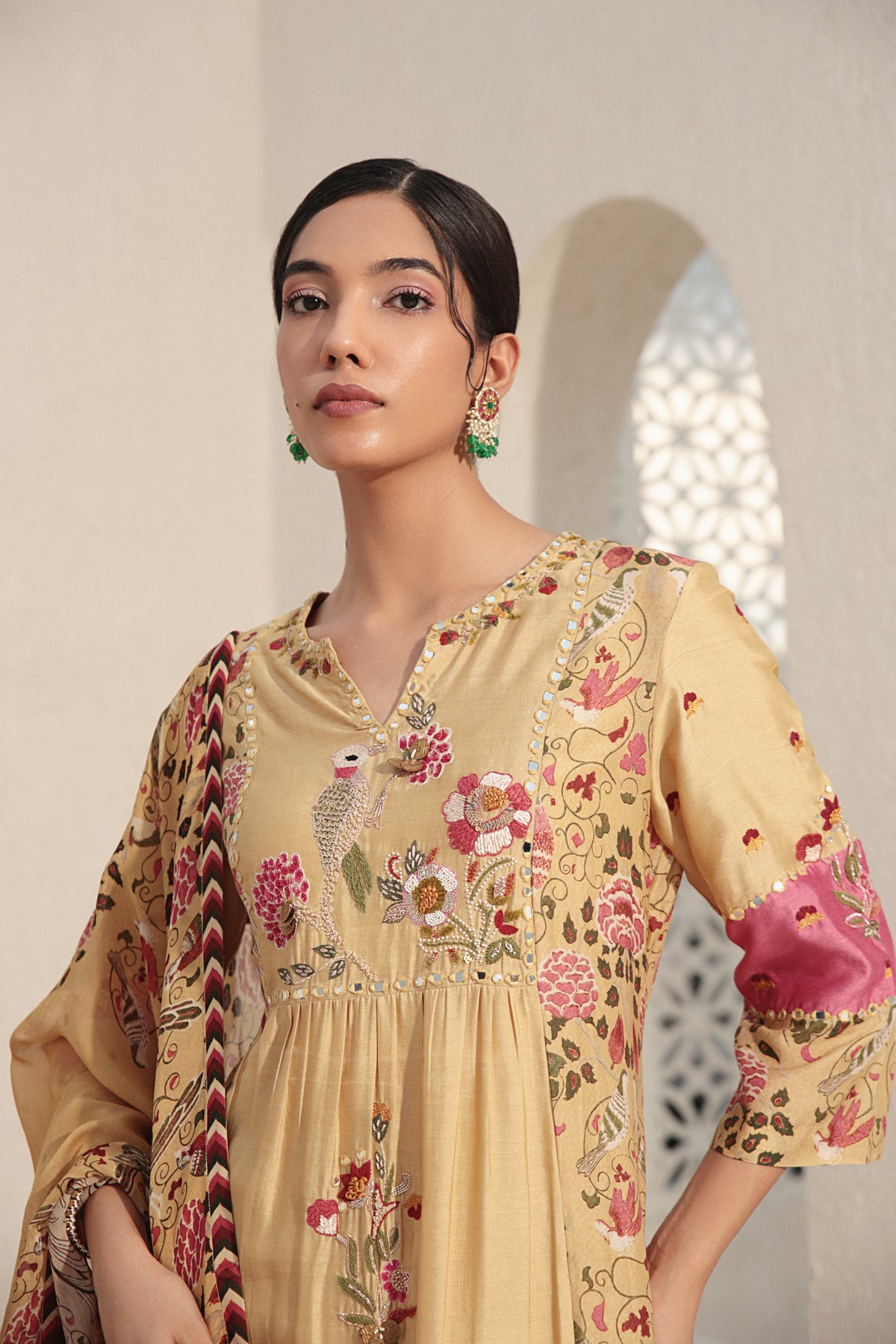 Yellow A Line Kurta Set