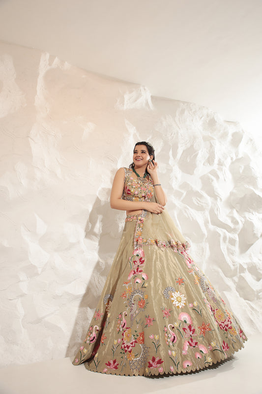 Green Lehnga Set