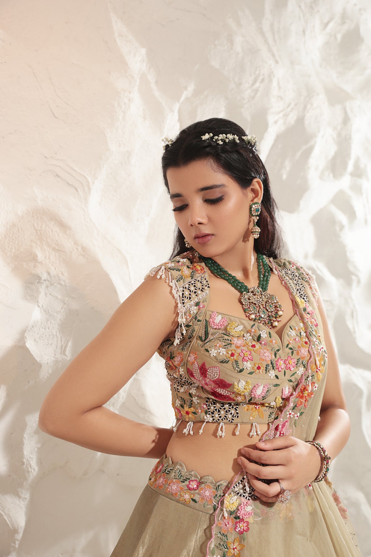 Green Lehnga Set