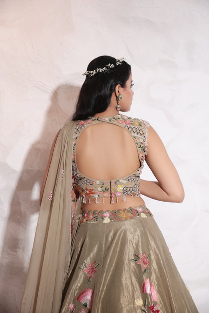 Green Lehnga Set
