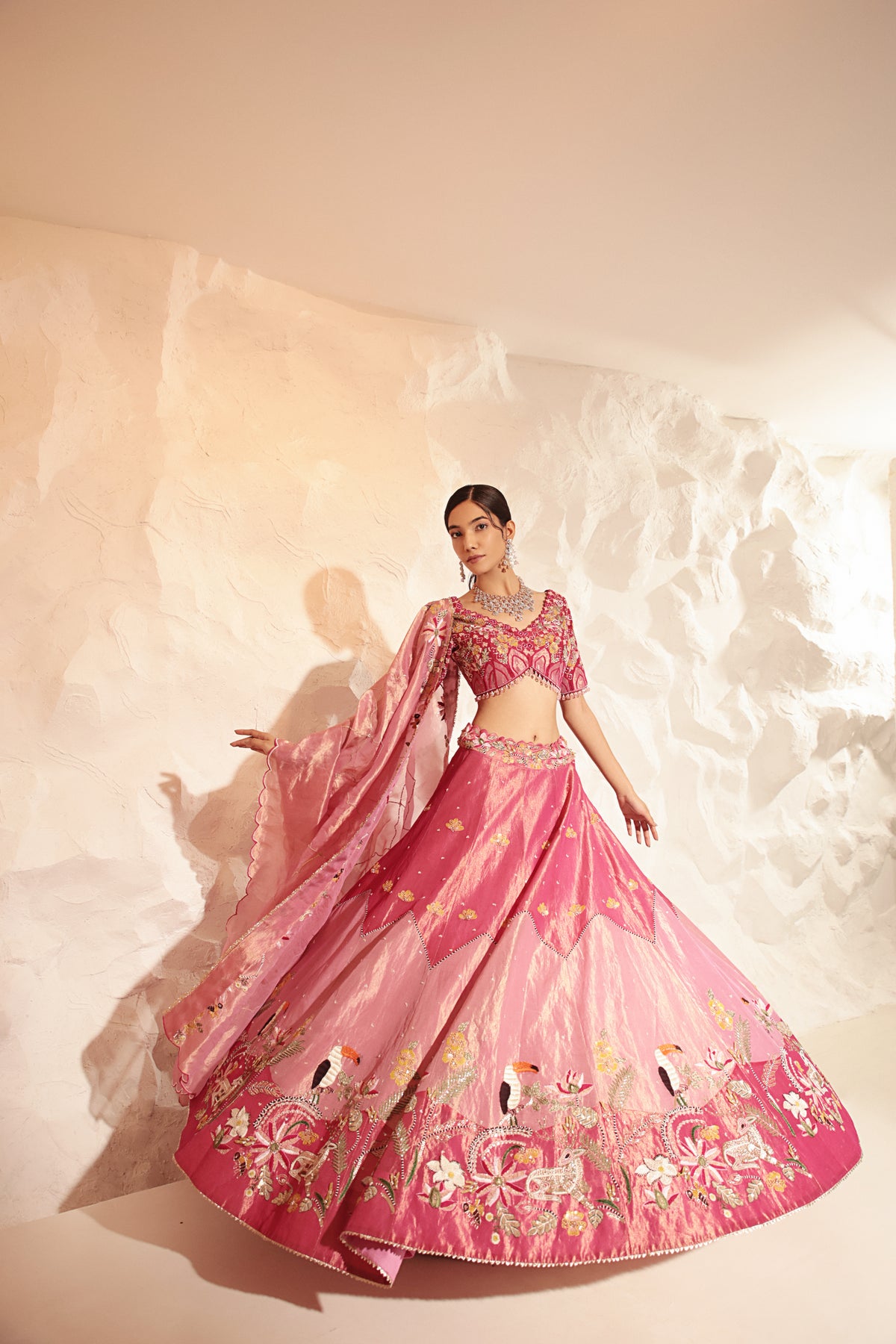 Fuchsia Pink Lehenga Set