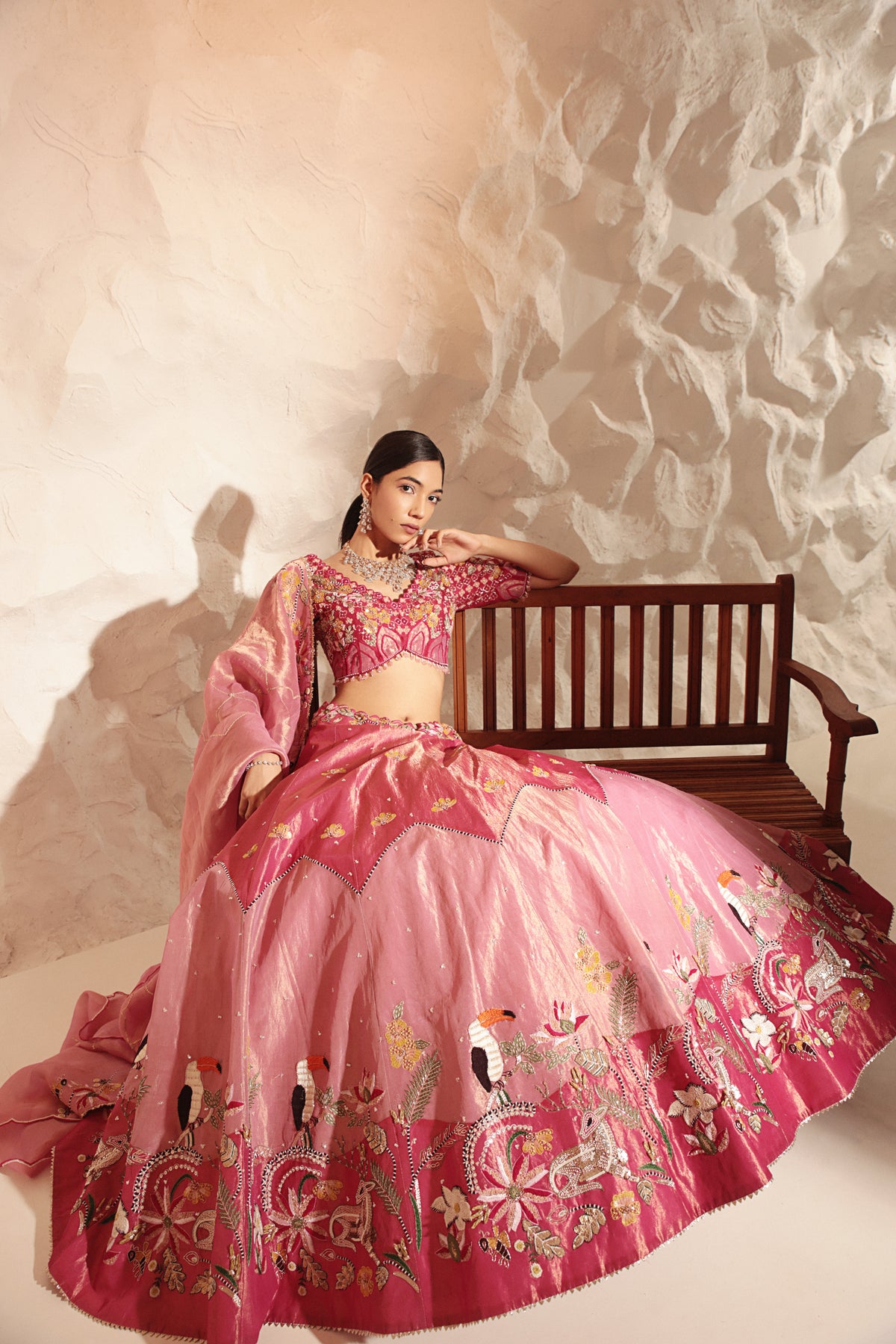 Fuchsia Pink Lehenga Set