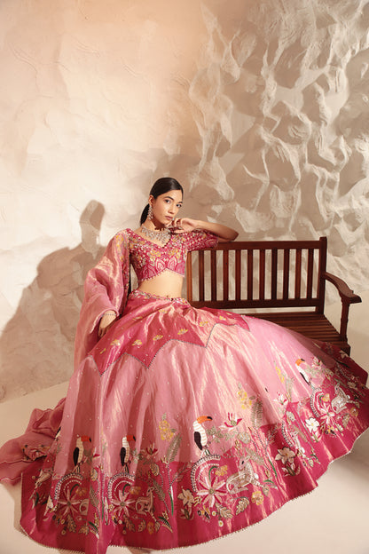 Fuchsia Pink Lehenga Set