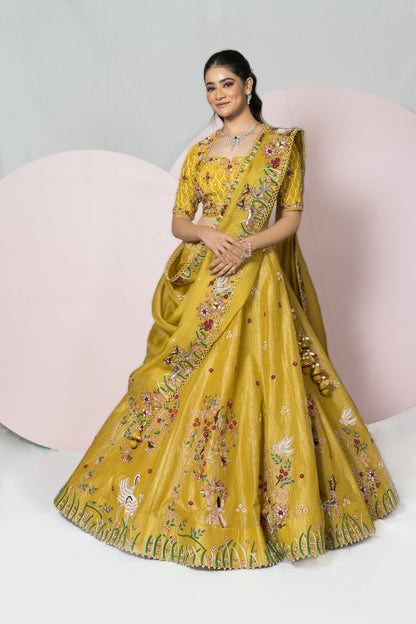 Deep Yellow Lehenga Set