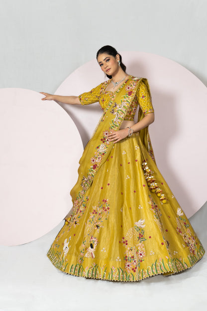 Deep Yellow Lehenga Set