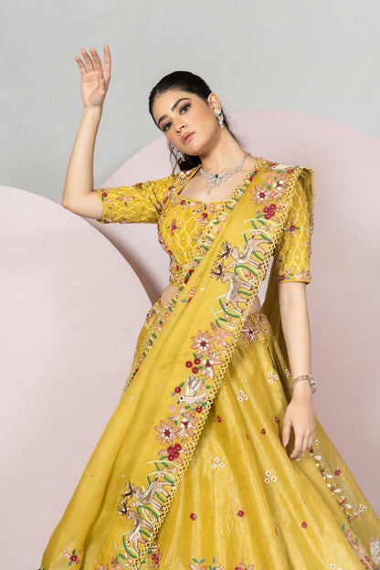 Deep Yellow Lehenga Set