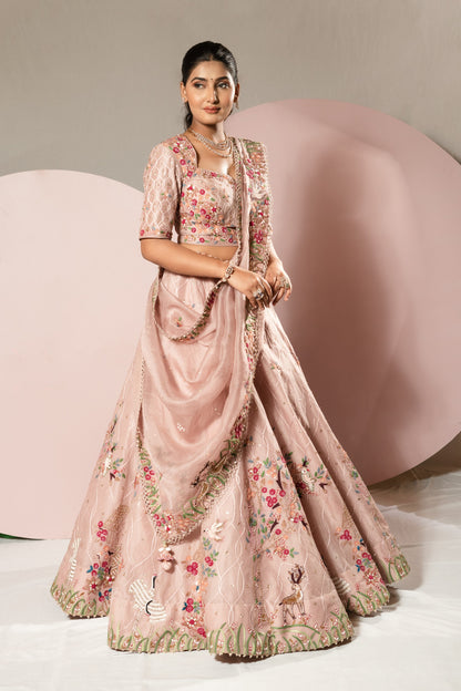 Pastel Pink Lehenga Set