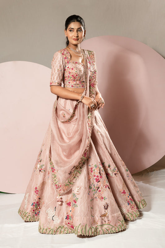 Pastel Pink Lehenga Set