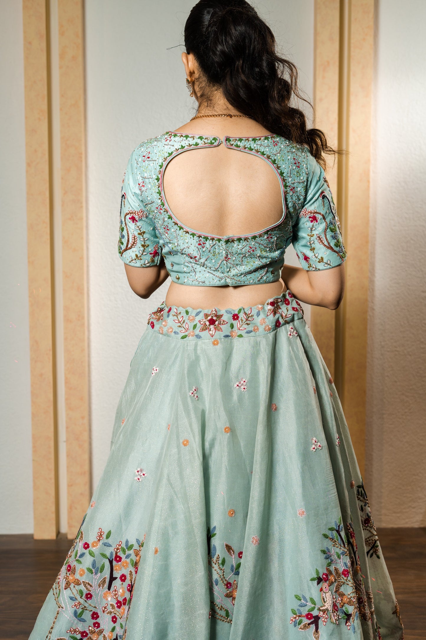 Powder Blue Lehenga Set