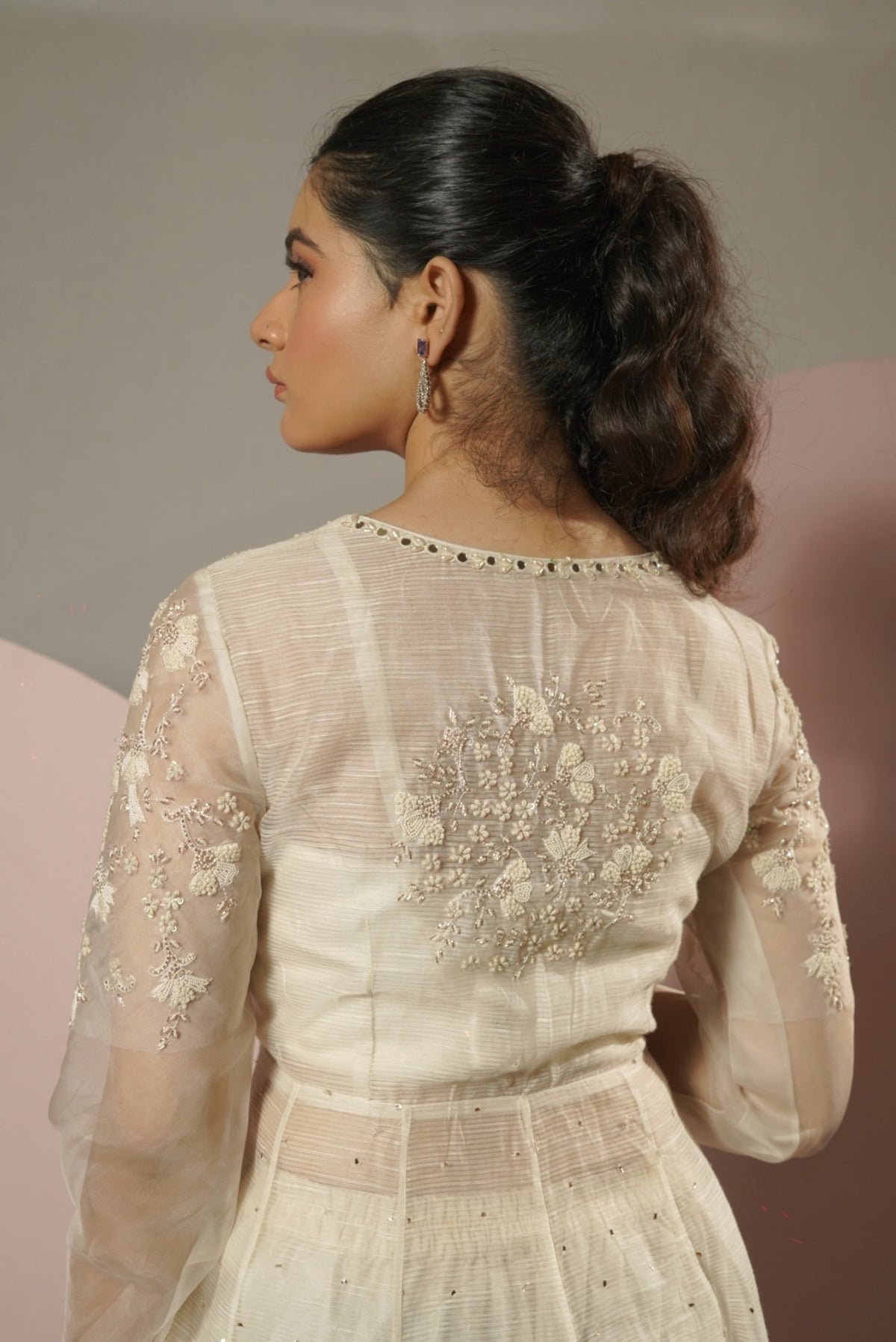 White Anarkali Suit