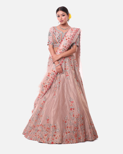 Beige lehenga set