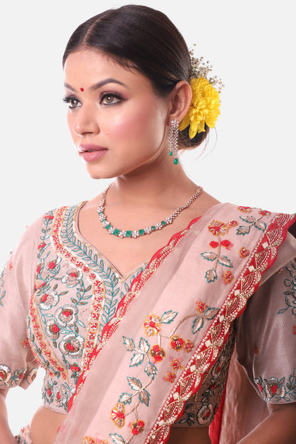 Beige lehenga set
