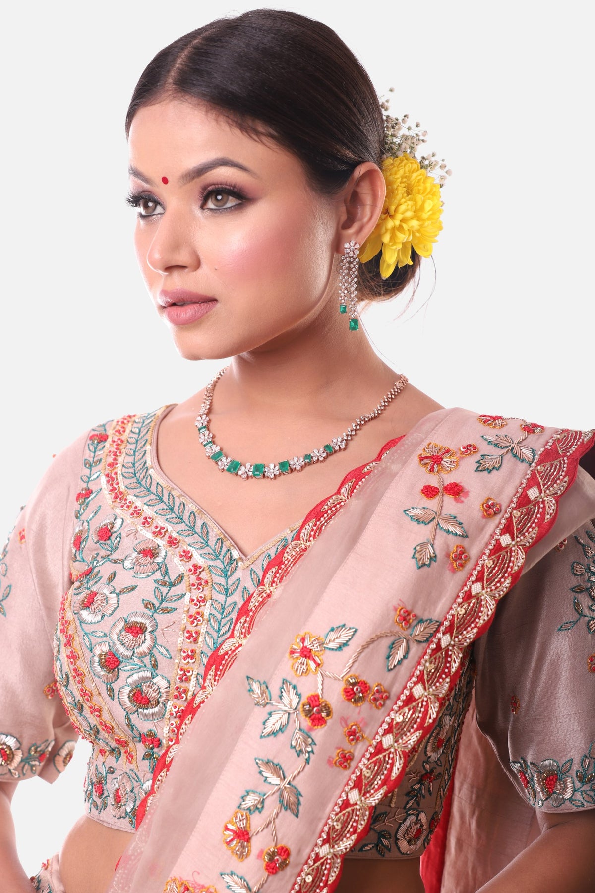 Beige lehenga set