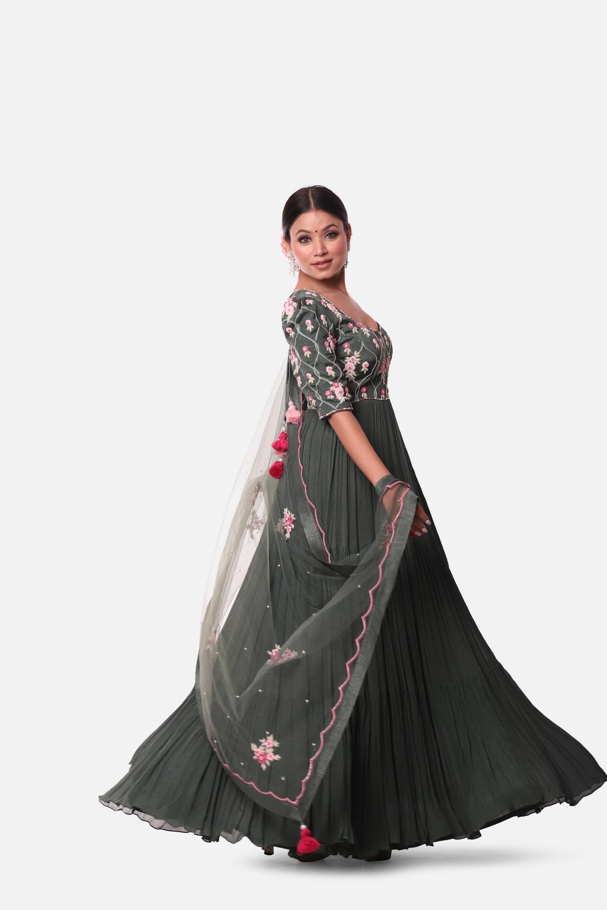 Emarld Green Anarkali