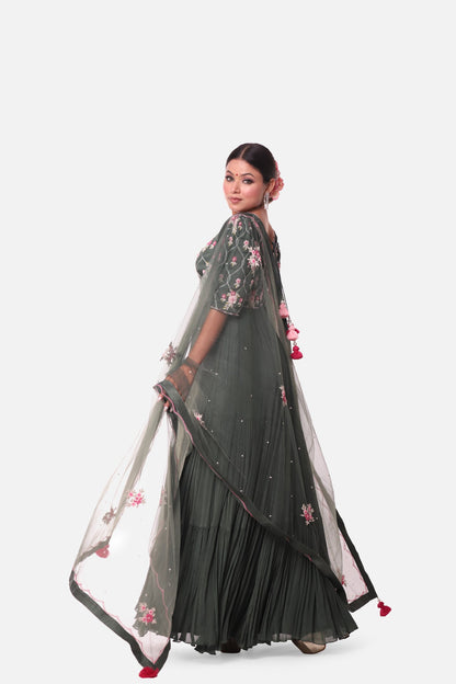 Emarld Green Anarkali
