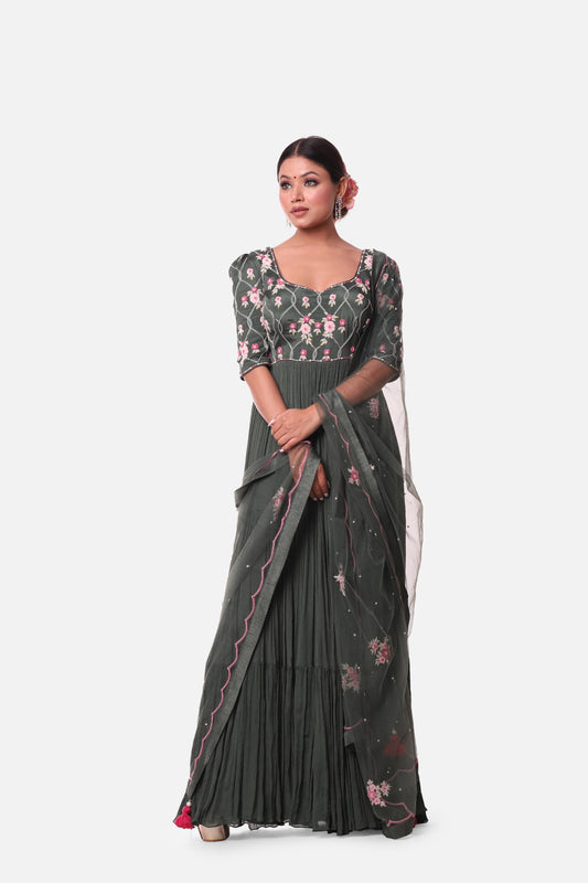 Emarld Green Anarkali